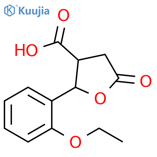 2-(2-Ethoxy-phenyl)-5-oxo-tetrahydro-furan-3-carboxylic acid structure
