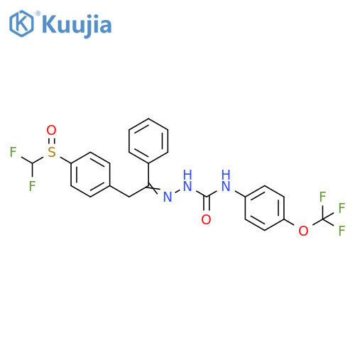 Hydrazinecarboxamide,2-[2-[4-[(difluoromethyl)sulfinyl]phenyl]-1-phenylethylidene]-N-[4-(trifluoromethoxy)phenyl]- structure