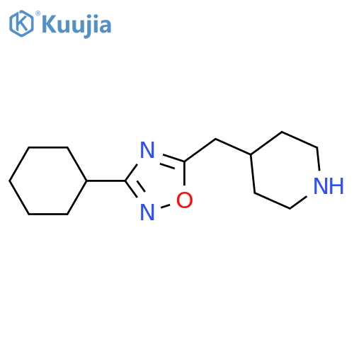 4-(3-cyclohexyl-1,2,4-oxadiazol-5-yl)methylpiperidine structure