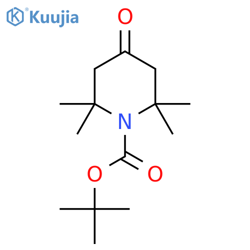 tert-butyl 2,2,6,6-tetramethyl-4-oxopiperidine-1-carboxylate structure