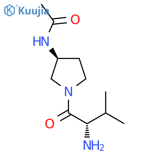 N-[(S)-1-((S)-2-Amino-3-methyl-butyryl)-pyrrolidin-3-yl]-acetamide structure