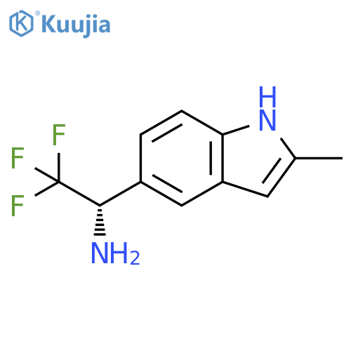 1H-Indole-5-methanamine, 2-methyl-a-(trifluoromethyl)-, (aS)- structure
