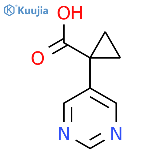 1-(pyrimidin-5-yl)cyclopropane-1-carboxylic acid structure
