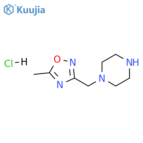 1-(5-Methyl-1,2,4-oxadiazol-3-yl)methylpiperazine Hydrochloride structure