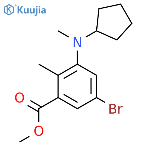 Methyl 5-bromo-3-(cyclopentyl(methyl)amino)-2-methylbenzoate structure