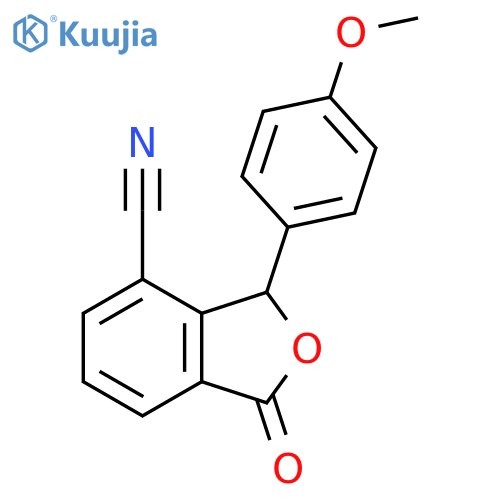 4-Isobenzofurancarbonitrile, 1,3-dihydro-3-(4-methoxyphenyl)-1-oxo- structure