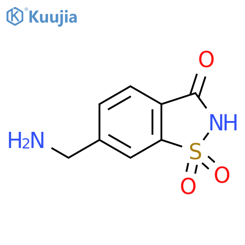 1,2-Benzisothiazol-3(2H)-one, 6-(aminomethyl)-, 1,1-dioxide structure