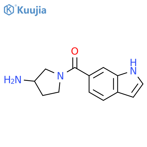 1-(1H-indole-6-carbonyl)pyrrolidin-3-amine structure