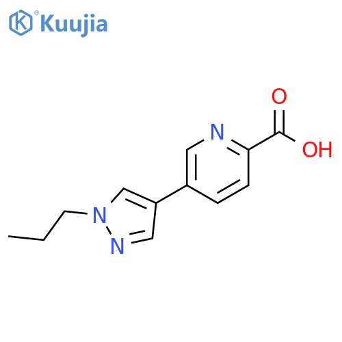 5-(1-propyl-1H-pyrazol-4-yl)pyridine-2-carboxylic acid structure
