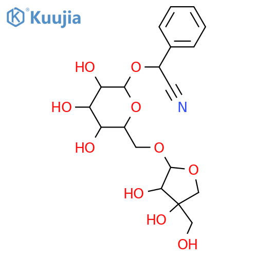 Benzeneacetonitrile, a-[(6-O-D-apio-b-D-furanosyl-b-D-glucopyranosyl)oxy]-, (aR)- (9CI) structure