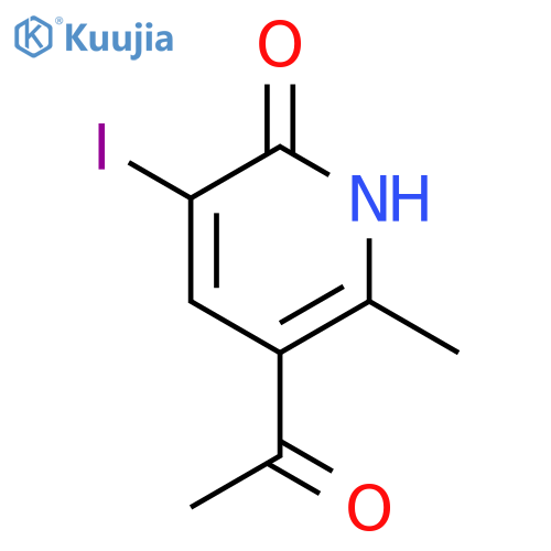5-Acetyl-3-iodo-6-methyl-1,2-dihydropyridin-2-one structure