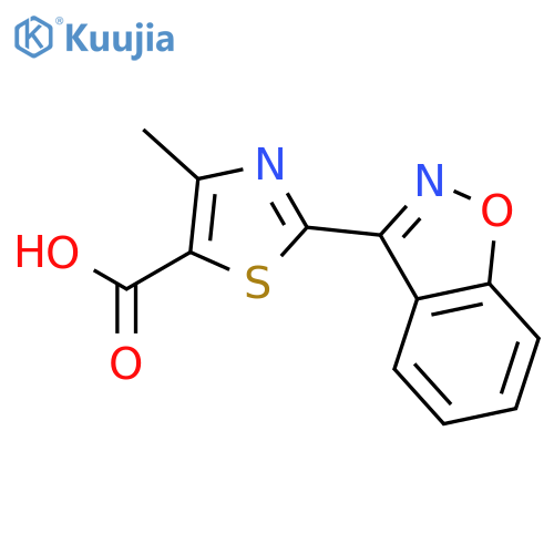 2-(benzo[d]isoxazol-3-yl)-4-methylthiazole-5-carboxylic acid structure
