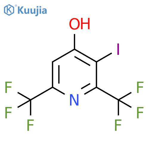 4-Pyridinol, 3-iodo-2,6-bis(trifluoromethyl)- structure