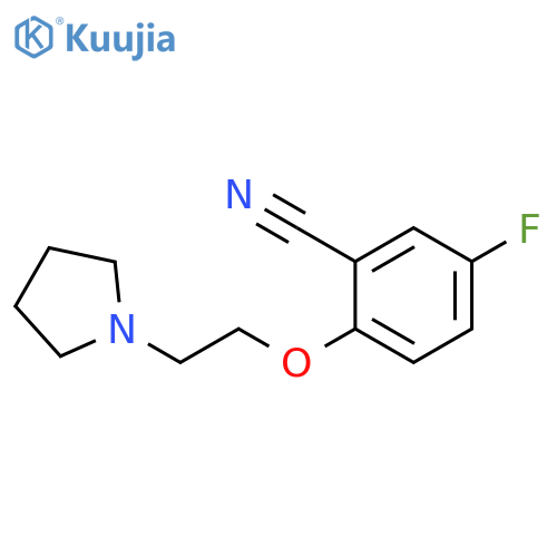 5-fluoro-2-[2-(pyrrolidin-1-yl)ethoxy]benzonitrile structure