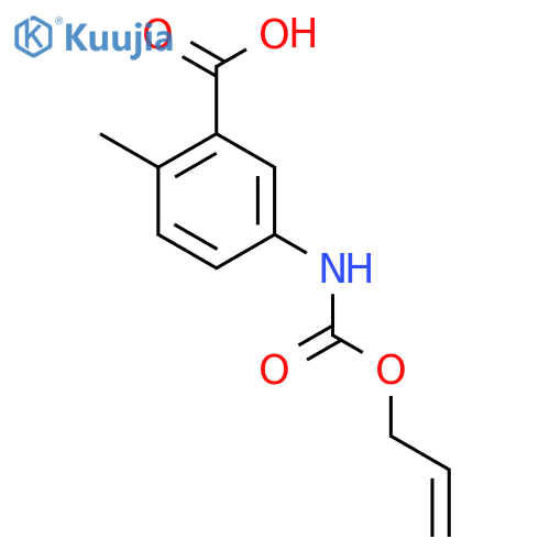 2-methyl-5-{(prop-2-en-1-yloxy)carbonylamino}benzoic acid structure