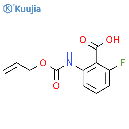 2-fluoro-6-{(prop-2-en-1-yloxy)carbonylamino}benzoic acid structure