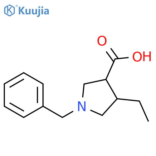 1-benzyl-4-ethylpyrrolidine-3-carboxylic acid structure