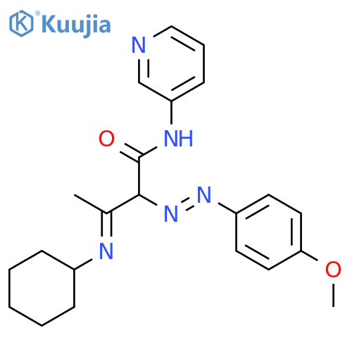 Butanamide,3-(cyclohexylimino)-2-[(4-methoxyphenyl)azo]-N-3-pyridinyl- structure