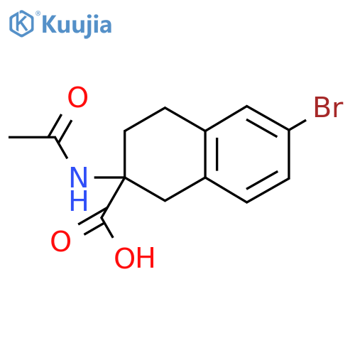 6-bromo-2-acetamido-1,2,3,4-tetrahydronaphthalene-2-carboxylic acid structure