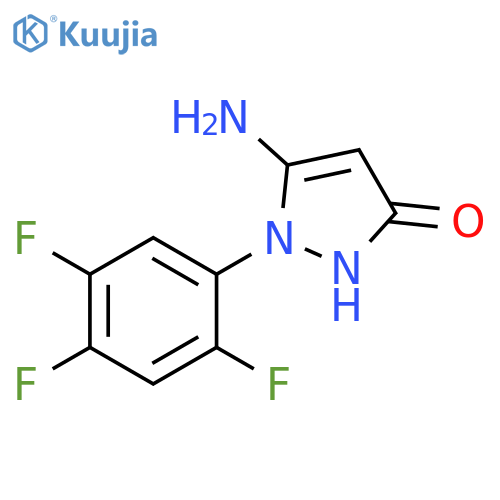 5-amino-1-(2,4,5-trifluorophenyl)-1H-pyrazol-3-ol structure