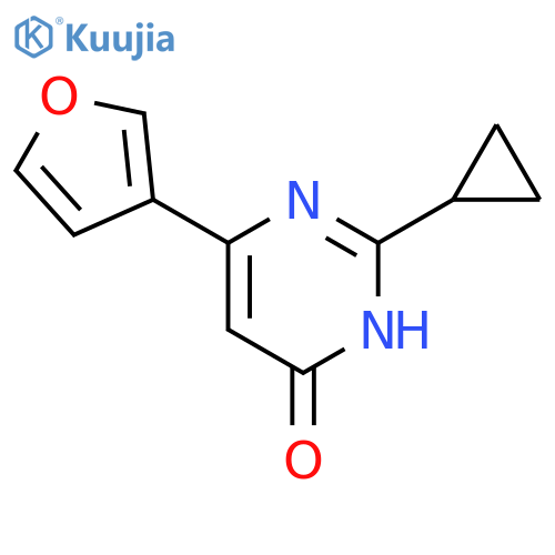 2-cyclopropyl-6-(furan-3-yl)pyrimidin-4-ol structure