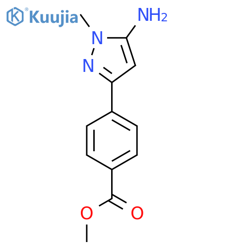 methyl 4-(5-amino-1-methyl-1H-pyrazol-3-yl)benzoate structure