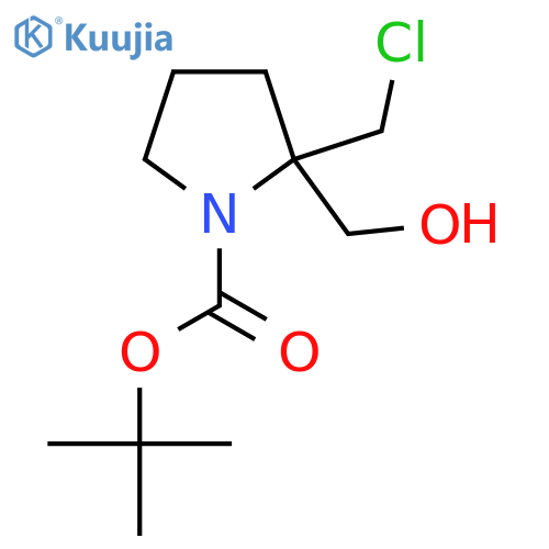 Tert-butyl 2-(chloromethyl)-2-(hydroxymethyl)pyrrolidine-1-carboxylate structure