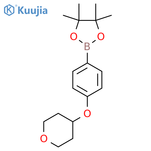 4,4,5,5-tetramethyl-2-4-(oxan-4-yloxy)phenyl-1,3,2-dioxaborolane structure