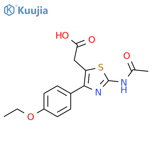 [2-Acetylamino-4-(4-ethoxy-phenyl)-thiazol-5-yl]-acetic acid structure