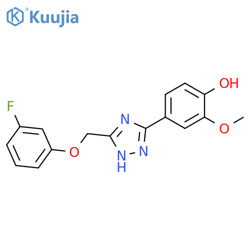 4-[5-(3-Fluoro-phenoxymethyl)-2H-[1,2,4]triazol-3-yl]-2-methoxy-phenol structure