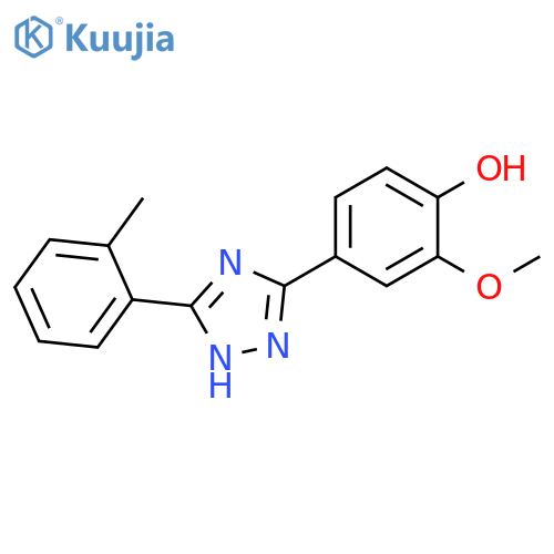 2-Methoxy-4-(5-o-tolyl-2H-[1,2,4]triazol-3-yl)-phenol structure