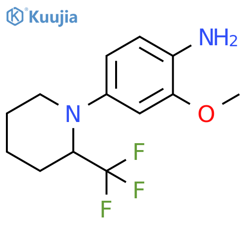 2-Methoxy-4-(2-trifluoromethyl-piperidin-1-yl)aniline structure
