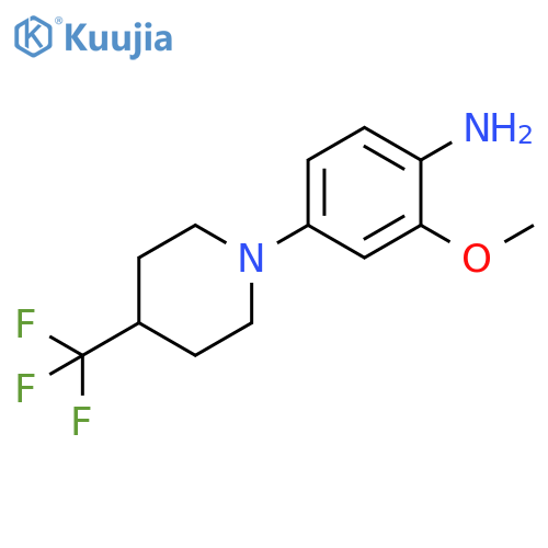 2-Methoxy-4-(4-trifluoromethyl-piperidin-1-yl)-aniline structure