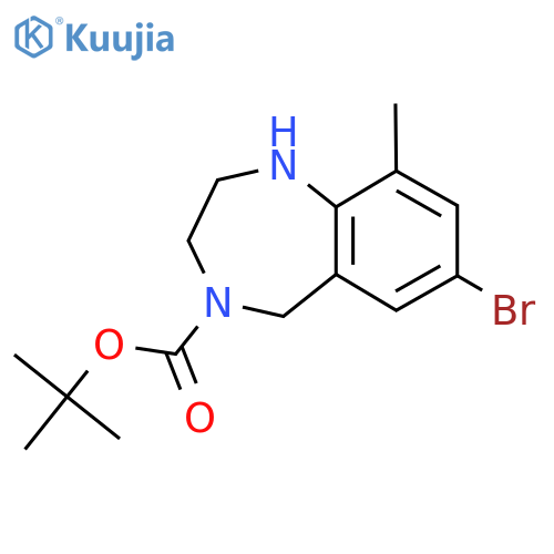 Tert-butyl 7-bromo-9-methyl-2,3-dihydro-1H-benzo[E][1,4]diazepine-4(5H)-carboxylate structure