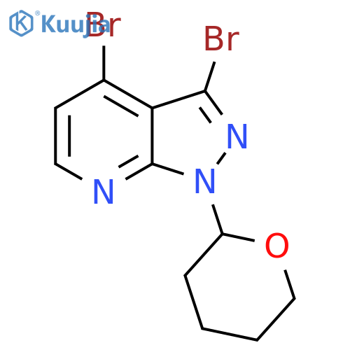 3,4-Dibromo-1-(tetrahydro-2H-pyran-2-yl)-1H-pyrazolo3,4-bpyridine structure