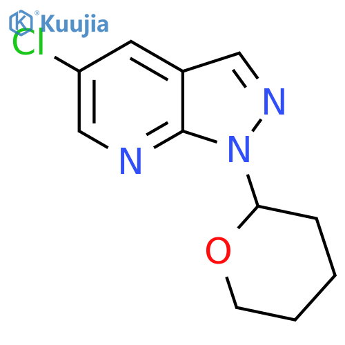 5-Chloro-1-(tetrahydro-2H-pyran-2-yl)-1H-pyrazolo[3,4-b]pyridine structure