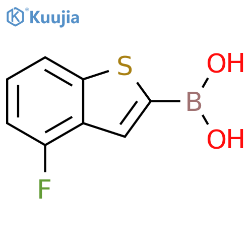 (4-fluoro-1-benzothiophen-2-yl)boronic acid structure