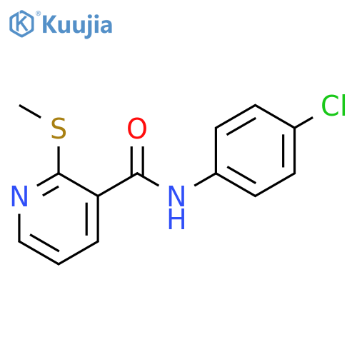 N-(4-chlorophenyl)-2-(methylsulfanyl)pyridine-3-carboxamide structure