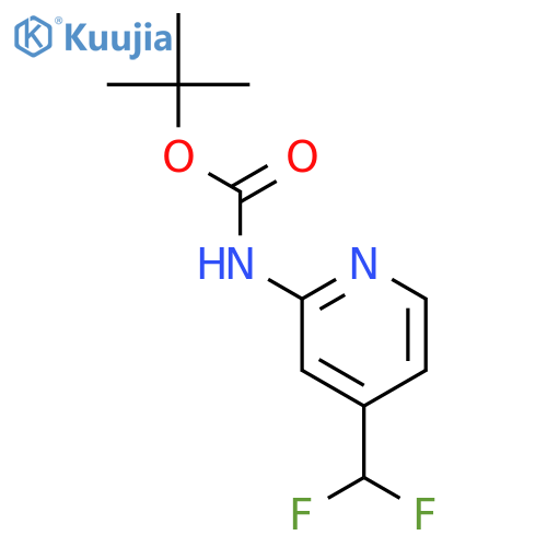tert-Butyl (4-(difluoromethyl)pyridin-2-yl)carbamate structure