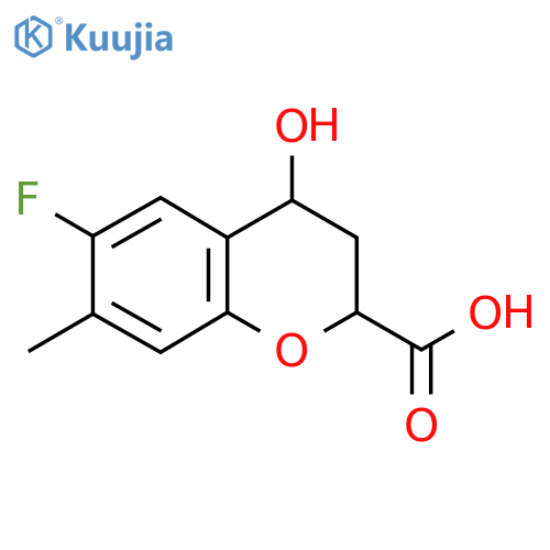 6-Fluoro-4-hydroxy-7-methylchroman-2-carboxylic acid structure