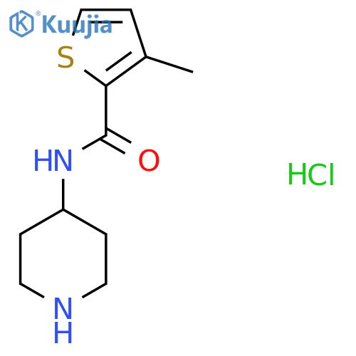 3-Methyl-N-(piperidin-4-yl)thiophene-2-carboxamide hydrochloride structure