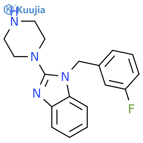 1-(3-Fluorobenzyl)-2-(piperazin-1-yl)-1H-benzo[d]imidazole structure