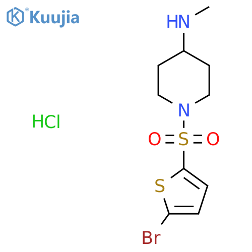 1-((5-Bromothiophen-2-yl)sulfonyl)-N-methylpiperidin-4-amine hydrochloride structure