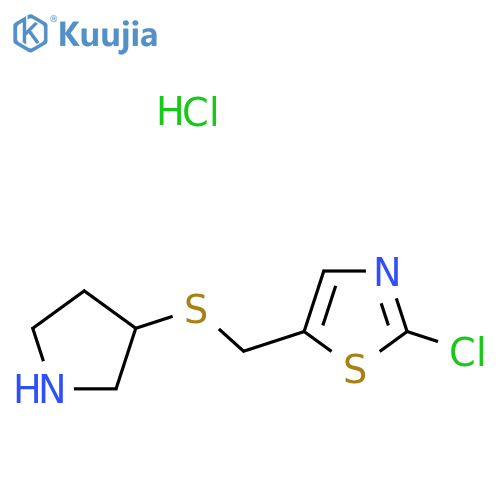 2-Chloro-5-((pyrrolidin-3-ylthio)methyl)thiazole hydrochloride structure