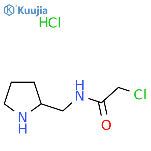 2-Chloro-N-(pyrrolidin-2-ylmethyl)acetamide hydrochloride structure