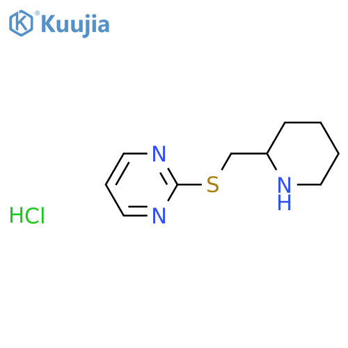 2-[(piperidin-2-ylmethyl)sulfanyl]pyrimidine hydrochloride structure