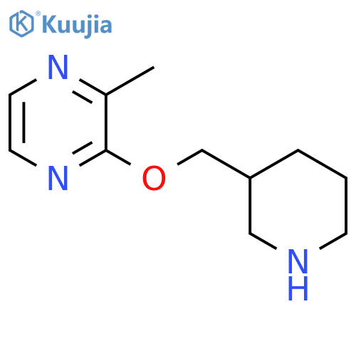 2-methyl-3-[(piperidin-3-yl)methoxy]pyrazine structure
