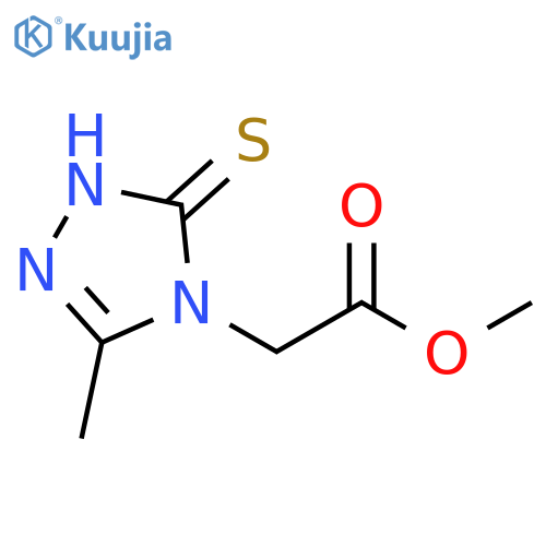 4H-1,2,4-Triazole-4-acetic acid, 1,5-dihydro-3-methyl-5-thioxo-, methyl ester structure
