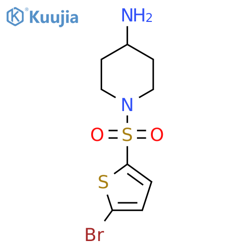 1-(5-Bromo-thiophene-2-sulfonyl)-piperidin-4-ylamine structure