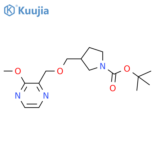Tert-Butyl 3-(((3-methoxypyrazin-2-yl)methoxy)methyl)pyrrolidine-1-carboxylate structure